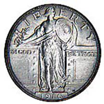 1916 Standing Liberty Quarter