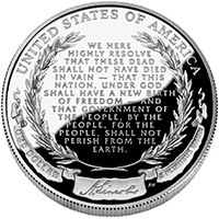 2009 Lincoln silver dollar reverse
