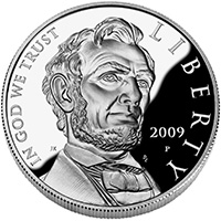 2009 Lincoln silver dollar obverse