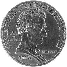 1918 Illinois centennial commemorative half dollar