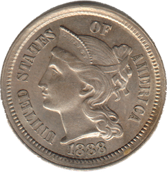 1888 three cent nickel
